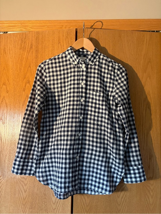 J. Crew Tops - J. Crew Navy and White Gingham Button-Down Shirt